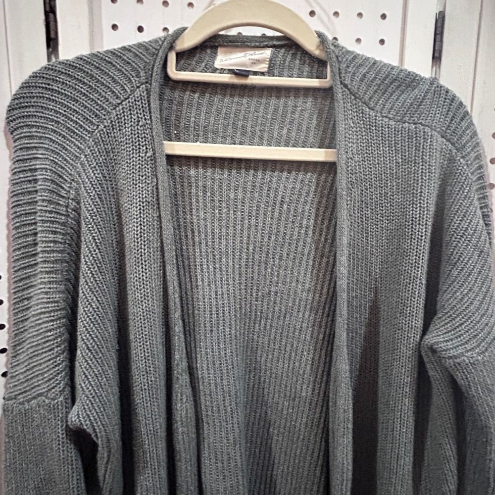 Universal Thread Gray Ribbed Open Front Cardigan … - image 3